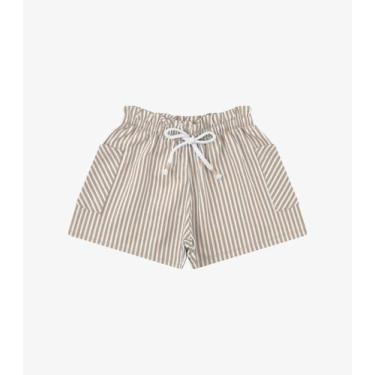 Imagem de Shorts Moletom Menina Rovi Kids Marrom, 4, Marrom