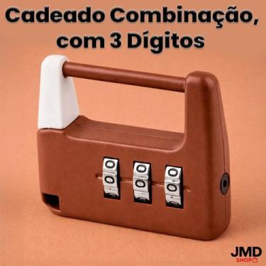 Imagem de Cadeado Numérico de Combinação Sem Chave para Mochilas Bolsas e Malas 