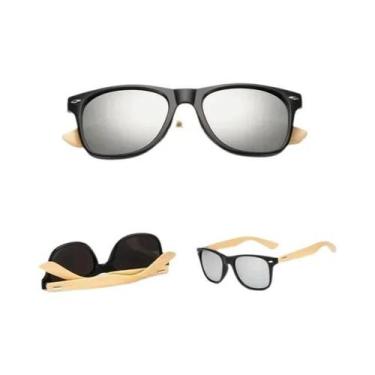 Imagem de Óculos De Sol Unissex Polarizados Com Armação De Madeira Natural, Ócul