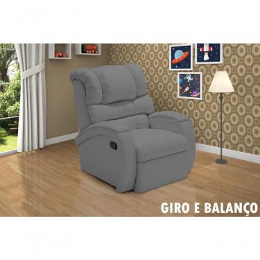 Imagem de Poltrona Reclinável Imperial Idosos Pós Operatório Motorizada E Giro Balanço Corano Cinza 312
