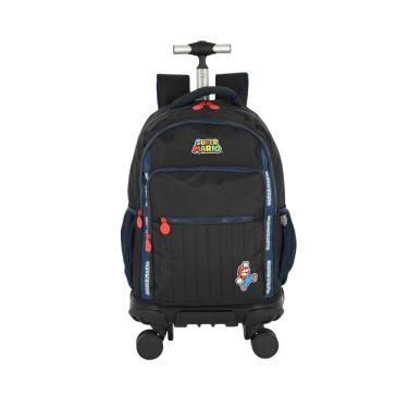 Imagem de Mochila De Rodas Super Mario Bros Meninos Infantil Passeio