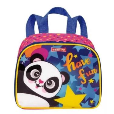 Imagem de Merendeira Lancheira Escolar Infantil Urso Panda - Sestini