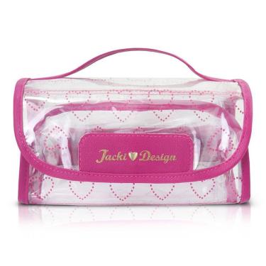 Imagem de Necessaire Rocambole Transparente Jacki Design - Love Pink