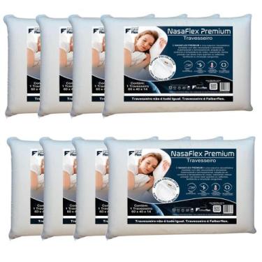 Imagem de Kit 8 Travesseiros Nasa Premium Faiber Flex Viscoelástico