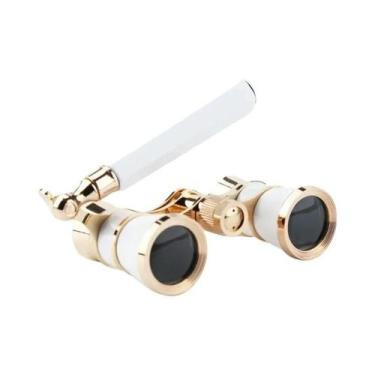 Imagem de Binóculos Retrô Femininos De Metal Com Corrente Para Teatro E Óptica -