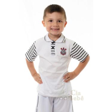 Imagem de Camisa Polo Infantil Corinthians Branca Oficial