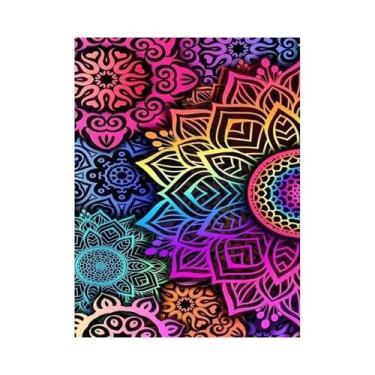 Imagem de Pintura Em Diamante Mandala Com Pedrinhas, Mosaico Floral, Presente Ar