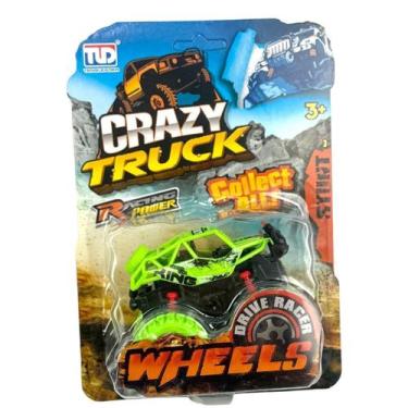 Imagem de Brinquedo Carro Crazy Truck Fricção Monster Coleção Verde - Toys