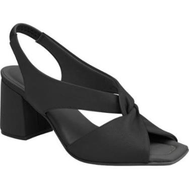 Imagem de Sandália Salto Bloco Alto Flavia Calce Perfeito Conforto 626010 Piccadilly  Preto-Feminino
