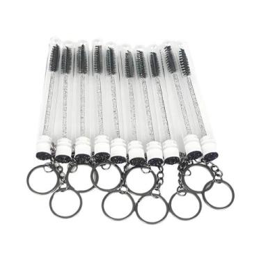 Imagem de Máscara Para Cílios Com Tubo Brilhante E Aplicador Preto Em Formato De