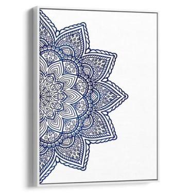 Imagem de Quadro Mandala - Flor Azul em Elegância Eterna - Mioquadros, 200x130 c