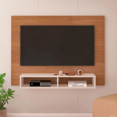 Imagem de Painel para TV até 42 polegadas Flash Artely, Cinamomo/Off White