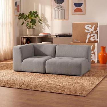 Imagem de Sofá 2 lugares Modular Sofá na Caixa em Boucle com 2 Módulos 1,72m 1 B