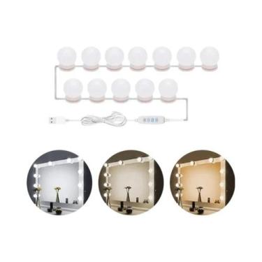Imagem de Luz LED Regulável Para Espelho De Maquilhagem USB 12V Para Toucador De