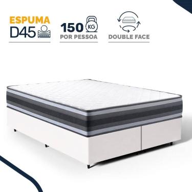 Imagem de Cama Box com Colchão de Espuma D45 Double Face Territory Hellen Queen 158cm