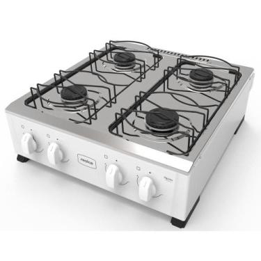 Imagem de Fogão 4 Bocas a Gás Realce Bivolt CR213 - Multimóveis, Branco, 127/220