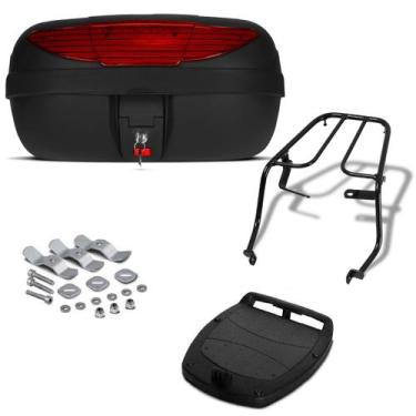 Imagem de Bau 45 Litros Pro Tork + Bagageiro Xtz 250 Lander, VERMELHO, Único