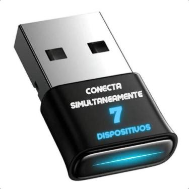 Imagem de Adaptador Receptor Bluetooth 5.1 Usb Dongle Para Pc Notebook - Congrat