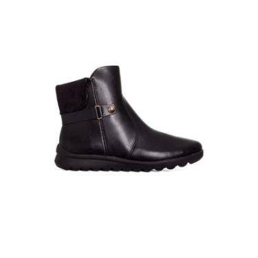 Imagem de Bota Cano Curto Comfortflex Ziper Preto-Feminino
