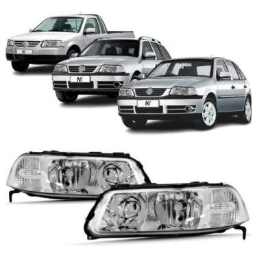 Imagem de Farol Gol G3 99 2000 2001 á 2005 Foco Duplo Cromado Direito - NK
