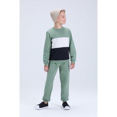 Imagem de Conjunto Infantil de Inverno Masculino Moletom Tricolor-Masculino