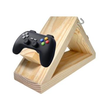 Imagem de Suporte Chaveiro Controle Vídeo Game Madeira 26,5x15cm - Organizador G