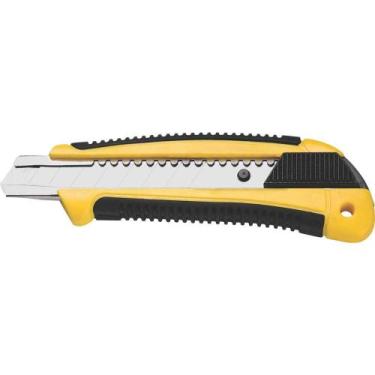 Imagem de Estilete Tramontina 18 Mm Reta Com 3 Lâminas Para Corte De Papelão Plá