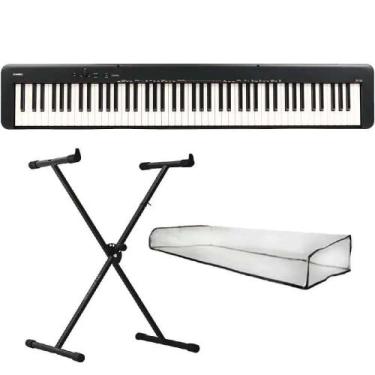 Imagem de Piano Digital Casio CDP-S160 Preto - 88 Teclas + Suporte em X + Capa T