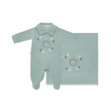 Imagem de Saída De Maternidade menino Em Plush Verde Ref 423031 - Fofinho, RN, V