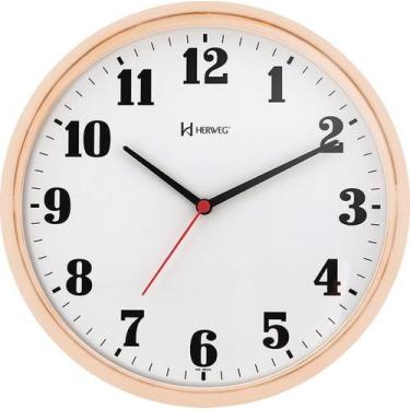 Imagem de Relógio Parede Herweg 6126 324 Redondo 26cm Bege