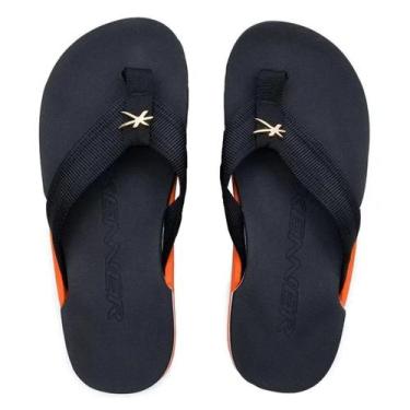 Imagem de Chinelo Infantil Menino Kids Nk6b Pro Dgi Style Kenner, Preto, Laranja