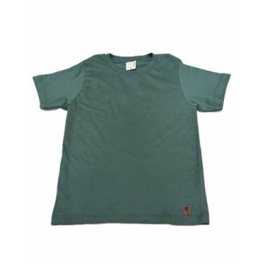 Imagem de Camiseta Infantil Lisa Básica Menino Hrradinhos 100% Algodão, Verde fl