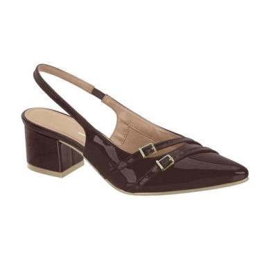 Imagem de Sapato Slingback Feminino Vizzano 020965, Marrom, 35