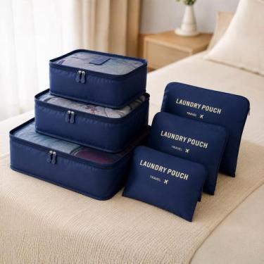 Imagem de Organizador Necessaire Mala Kit 6 Pratico Look Roupas Viagem - Bsan Sh