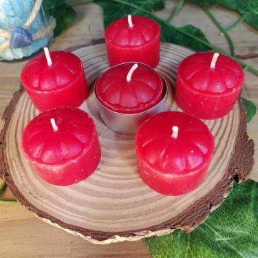 Imagem de Vela rechoud vermelho pacote com 6 unidades - santa terezinha