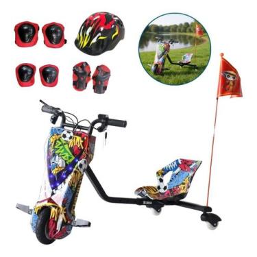 Imagem de Drift Elétrico Infantil 250w Colorido Com Luz Kit Proteção - BW229C - 