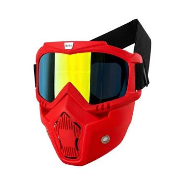 Imagem de Máscara Protetora Removível para Motocicleta, Óculos Táticos de Motocr