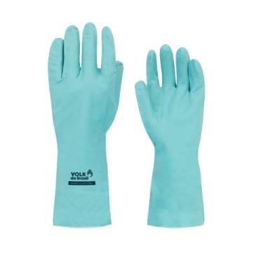 Imagem de Luva Latex Nitrilica Verde Tam 10 sem Forro Ref 106501003 VOLK