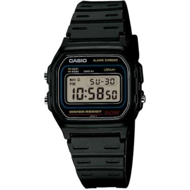 Imagem de Casio Relógio digital masculino W59-1V clássico preto, Preto, OneSize, Relógio de quartzo, digital