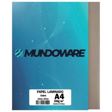 Imagem de Papel Laminado A4 250g Mundoware Lamicote para Artesanato Decorações E