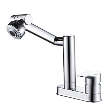 Imagem de Pkfinrd Torneira para pia de cozinha de bancada com alça única comercial dobrável para pia de cozinha mantém sua pia limpa e organizada