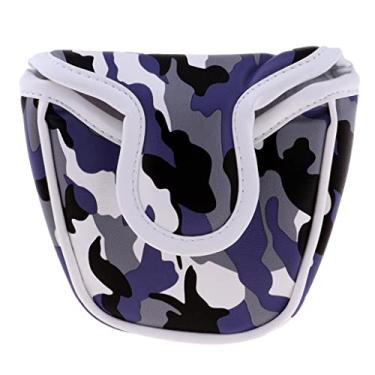 Imagem de SM SunniMix Capa de cabeça de taco de golfe de poliuretano durável e fecho magnético – Durável e compacto – Azul