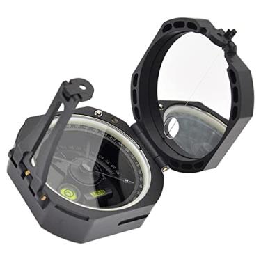 Imagem de de bússola de acampamento com bolsa de declinação ajustável para navegação de atividades ao ar livre