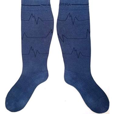 Imagem de Meias de compressão de panturrilha larga 2X – punho extra largo para ficar no lugar. Algodão premium para mais conforto. Compressão gradiente 20-30 mmHg. Cinza carvão unissex