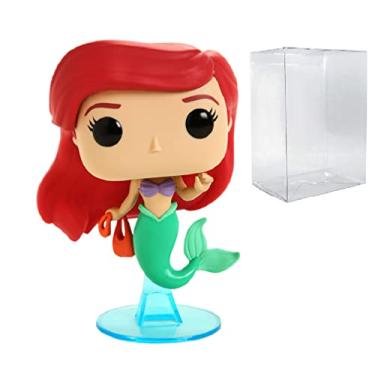 Imagem de Disney Princesa: A Pequena Sereia - Ariel com bolsa, boneco Funko Pop! de vinil (inclui capa protetora de caixa pop) compatível)