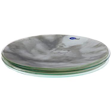 Imagem de Conj. 04 Pratos De Sobremesa Marmorizado