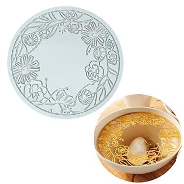 Imagem de Moldes de silicone 3D moldes de chocolate de folha oca favo de mel molde de doce de abelha molde de flor molde de fondant topo de bolo decoração artesanal de açúcar (I_Flower_18,6 x 0,3 cm)