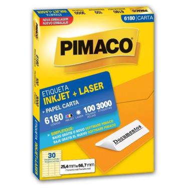 Imagem de Etiqueta Pimaco Inkjet + Laser - 6180 01253