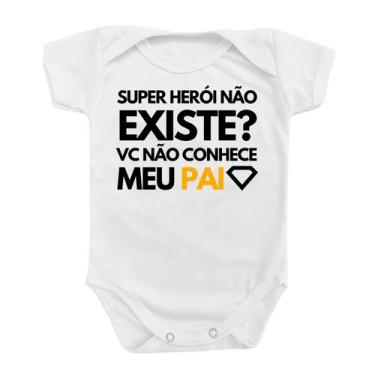 Imagem de Body Roupa Bebê Infantil Super Herói Existe Meu Pai Presente - Use Jun