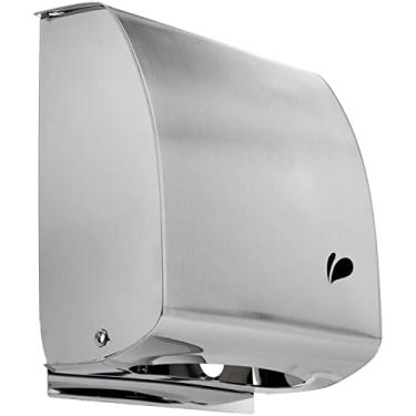 Imagem de Dispenser Porta Papel Toalha Interfolha 2 ou 3 Dobras P/Banheiro Visium - Aço Inox 430 Escovado - Biovis